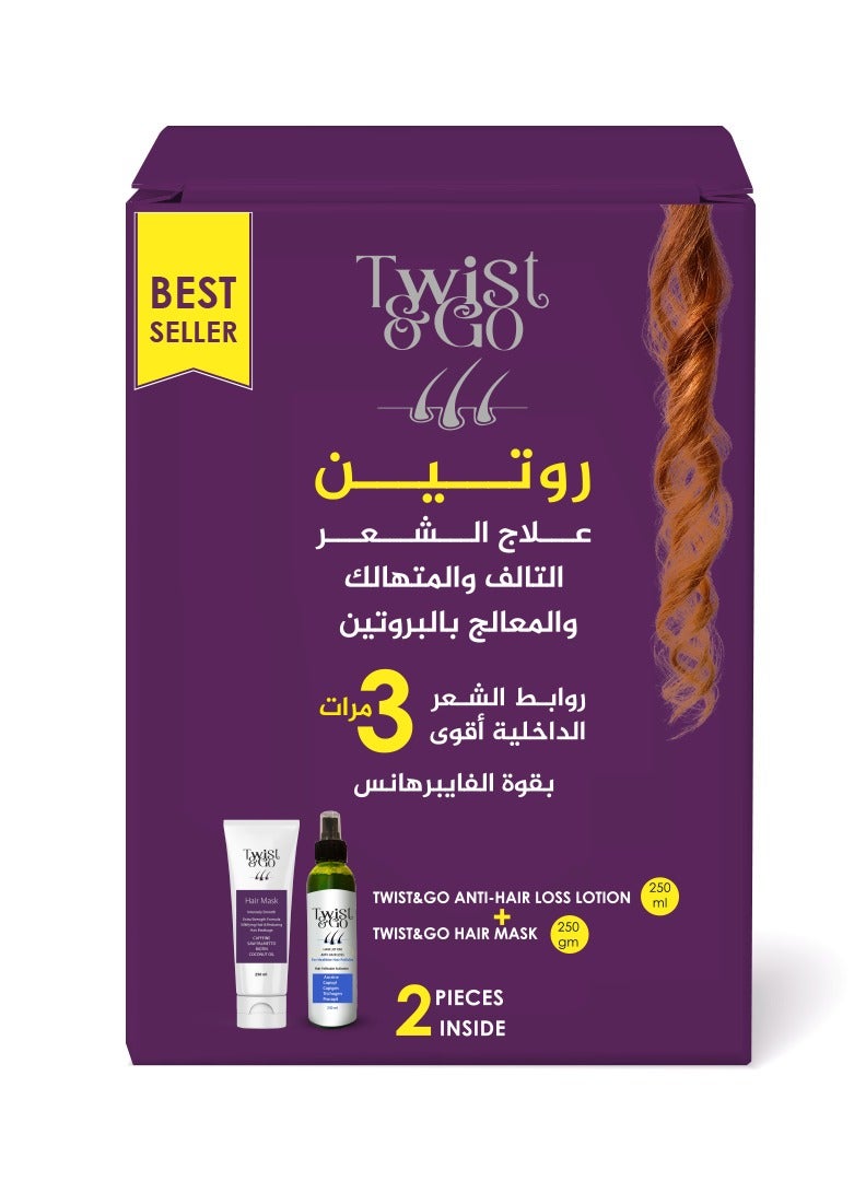  تويست اند جو  لوشن لتساقط الشعر 250 مل + قناع الشعر 250 مل - Image 1