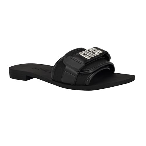 Guess Women's ELYZE Flat Sandal, Black 003, 7.5 - Image 1