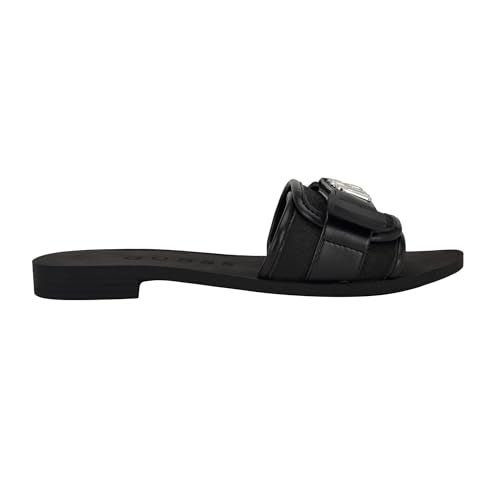Guess Women's ELYZE Flat Sandal, Black 003, 7.5 - Image 5