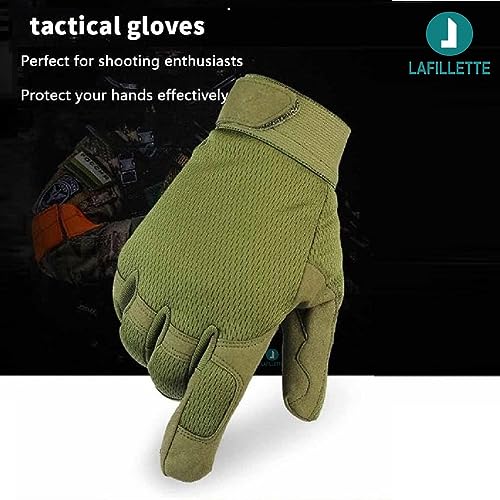 LAFILLETTE Breathable Full Finger Touch Screen Protection Gloves for Motorcycle Cycling Motorbike Sports Climbing (Green) - Image 5