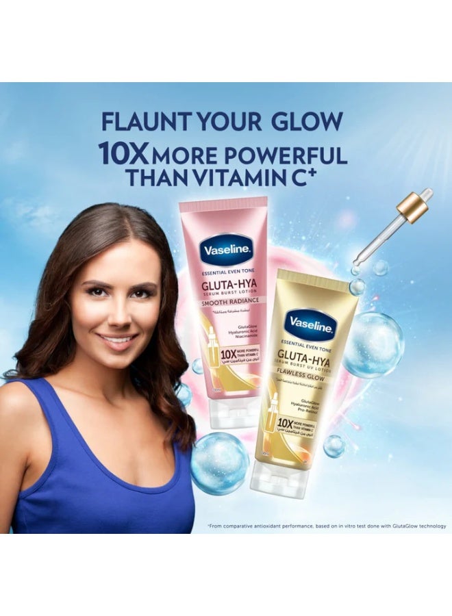 Vaseline Essential Even Tone Body Lotion 200ml – Flawless Glow Gluta-Hya Serum Burst UV with Moisturizing Petroleum Jelly - Image 5