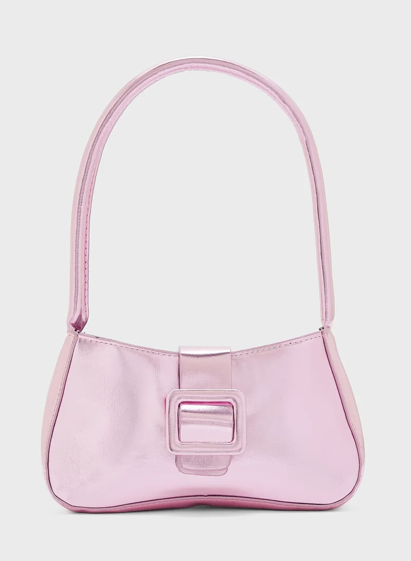 Ginger Baguette Bag With Buckle Detail