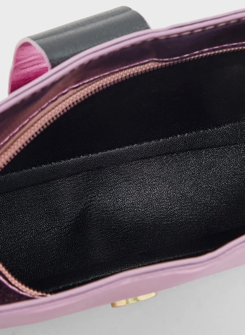 Ginger Baguette Bag With Buckle Detail