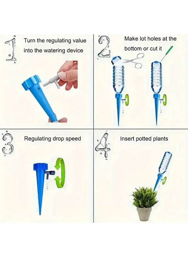 12 Sets Random Color Automatic Plant Watering Spikes With Adjustable Valve - Image 5