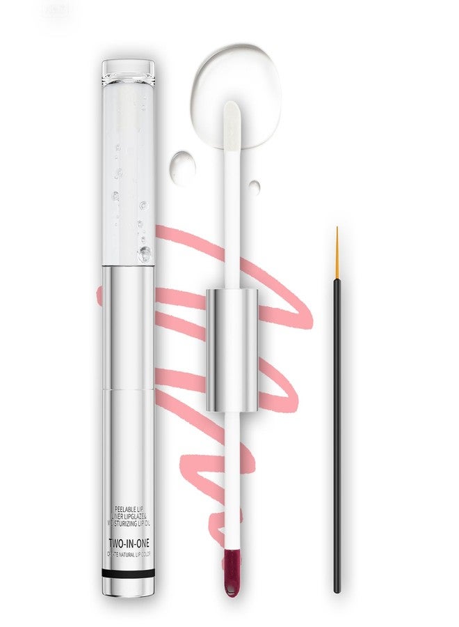 MUREND 2 In 1 Peel Off Lip Stain Lip Gloss Oil Dual Ended Combo Set, Long Lasting Lip Tint, Waterproof, Transfer-Resistant, Smudge-Proof, High Pigmented, Matte & Glossy Makeup for Women Girl 07# - Image 1