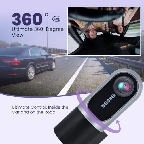 Woscher Dashcam for Cars |FHD 1080p |Super Capacitor |WiFi Connect | Accident Recording | Easy DIY Set Up |Upto 128GB SD Card Supported| Charcoal Gray| iOS/Android Mobile App (2024)| 2 Years Warranty - Image 4