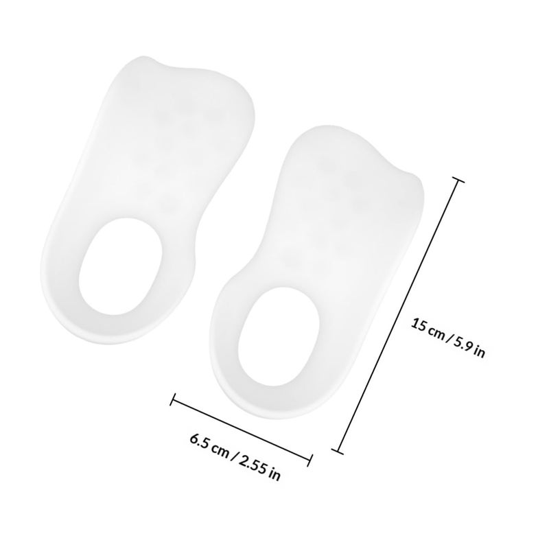 Orthotic Arch Support Insoles For Flat Feet Foot Correction Shoe Cushions Medium White - Image 3