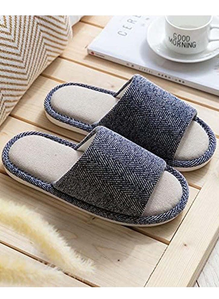 RATSAW Fabric Slippers Indoor and Outdoor Slippers Non Slip Four Seasons Soft Bottom Slippers Couple Slippers Men and Women Slippers - Image 2