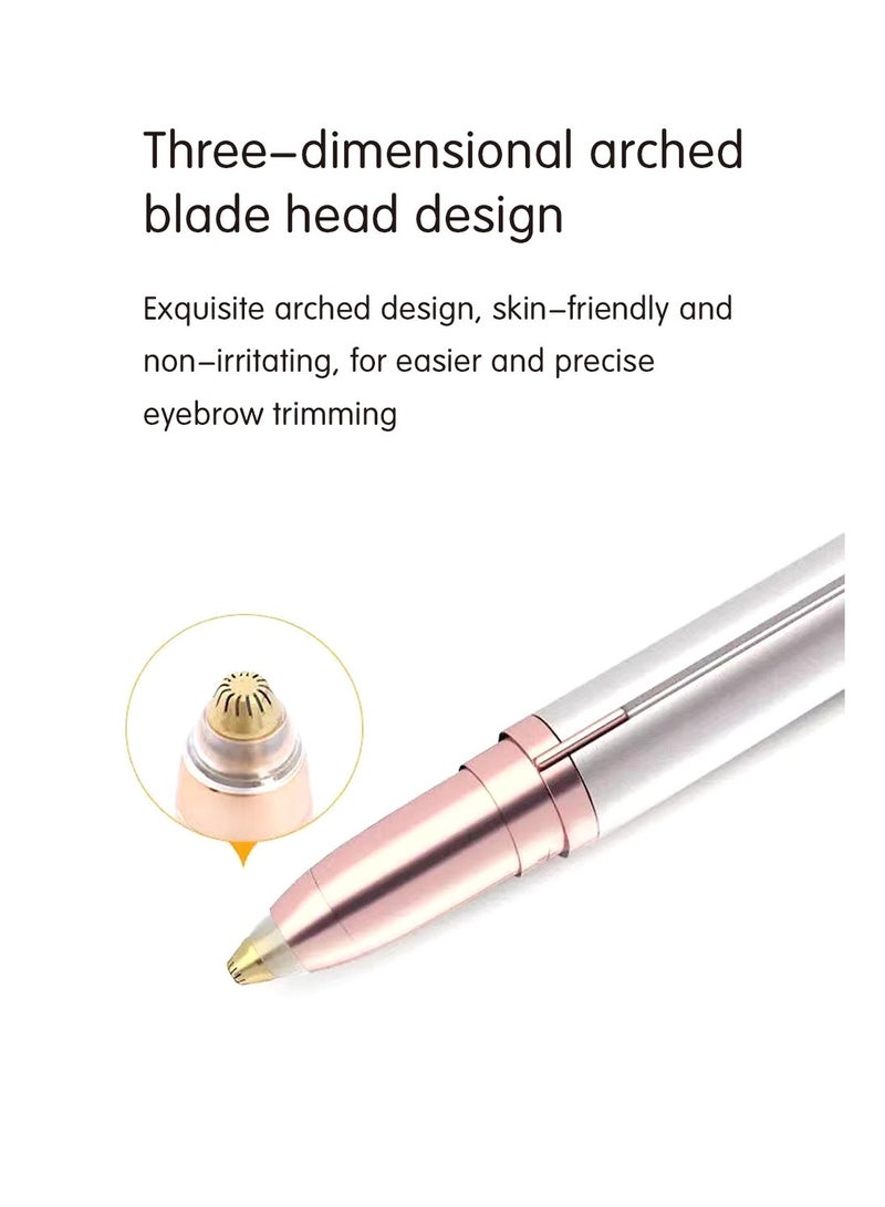 Eyebrow Hair Remover, Rechargeable Electric Eyebrow Trimmer with LED Light, Portable Facial Painless Hair Removal - Image 3