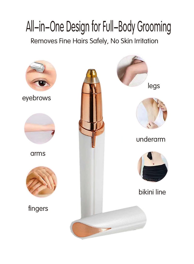 Eyebrow Hair Remover, Rechargeable Electric Eyebrow Trimmer with LED Light, Portable Facial Painless Hair Removal - Image 5
