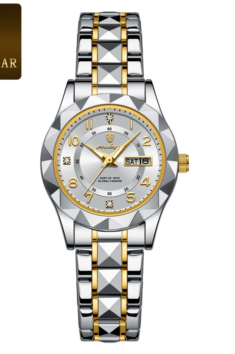 پوداجار المرأة ساعة، النساء للماء مضيئة الكوارتز الكلاسيكية ساعة المعصم-27mm - Image 2