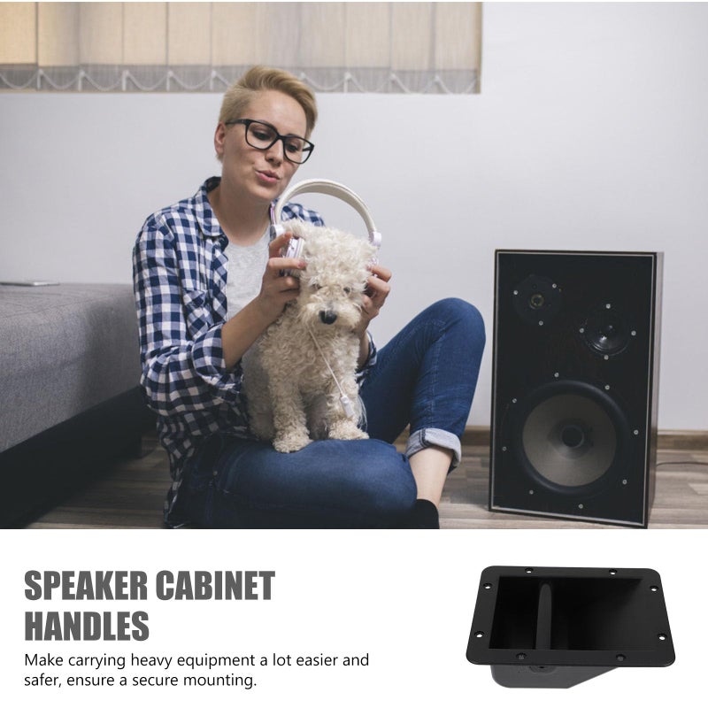 2Pcs Black Recessed Speaker Handles Side Pull Audio Cabinet Handles for Stage Professional Use - Image 4