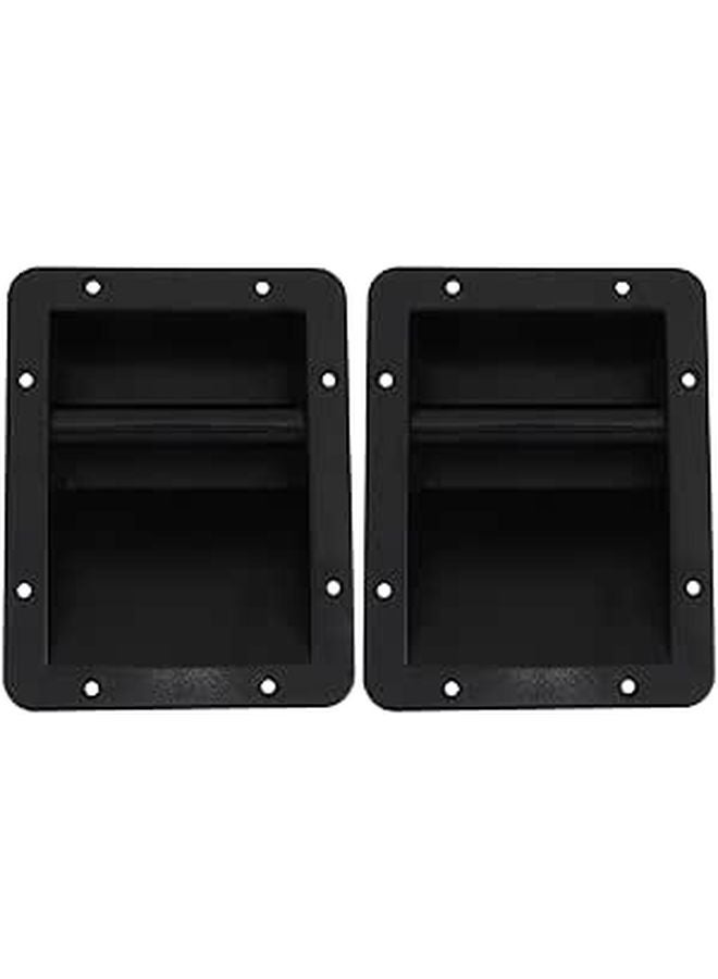 2Pcs Black Recessed Speaker Handles Side Pull Audio Cabinet Handles for Stage Professional Use - Image 1