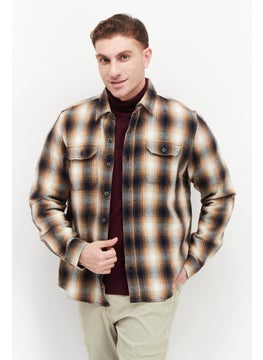 Men Regular Fit Plaid Long Sleeve Casual Shirt, Brown Combo - pzsku/Z45D5374EC55875C21D07Z/45/_/1726109190/c42ac406-2757-4046-84f8-54552a66498a