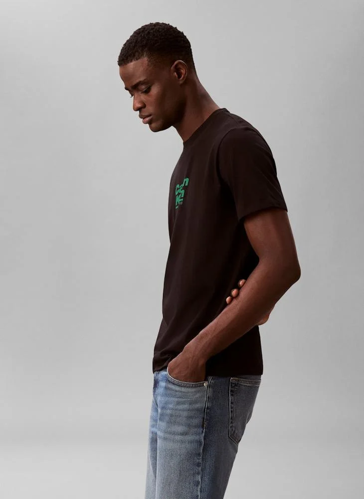 Calvin Klein Jeans  Logo Graphic Crew Neck T-Shirt for Men | Best Price UAE