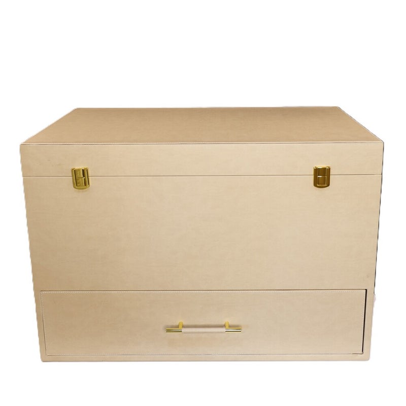 Lamsit Ibdaa Jewelry Box Design 04 – Large Jewelry Organizer with Multiple Compartments, Necklace & Ring Storage, Elegant Display Case for Rings, Earrings, Bracelets, Watches  (40x70x40 cm) - Image 1