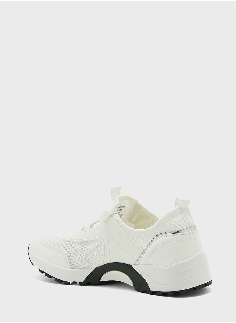 Ginger - Toggle Lace Metallic Edge Sneaker - Image 1