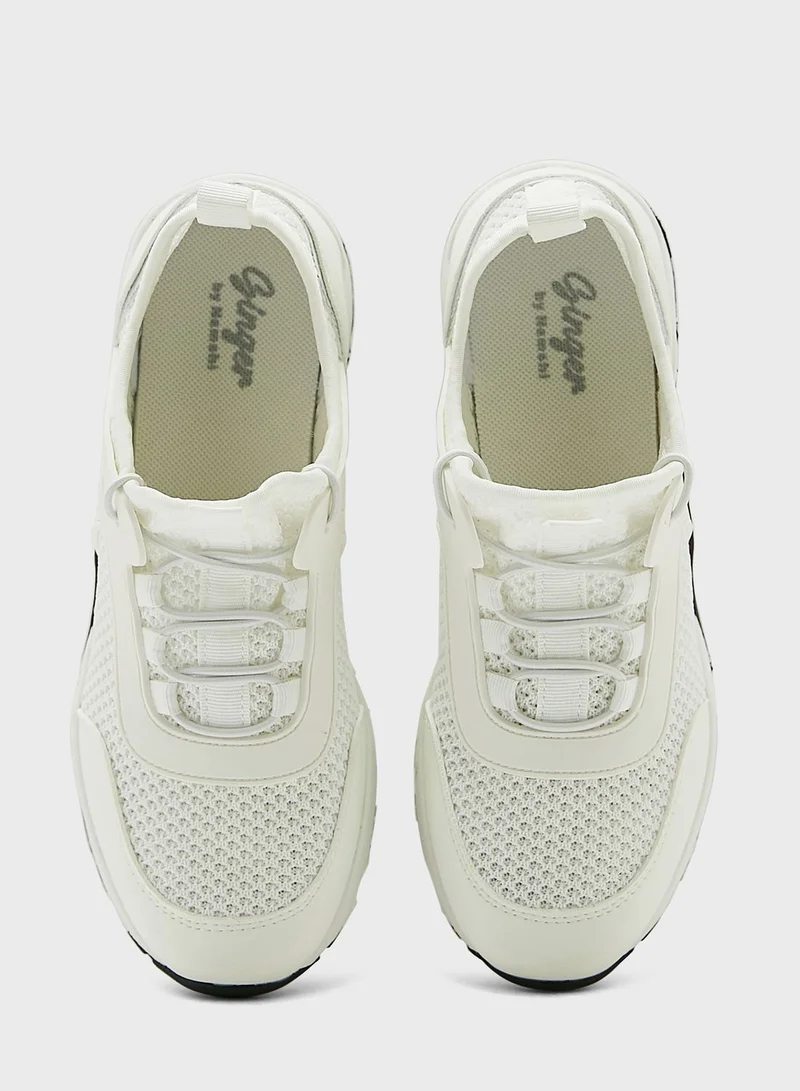 Ginger Toggle Lace Metallic Edge Sneaker