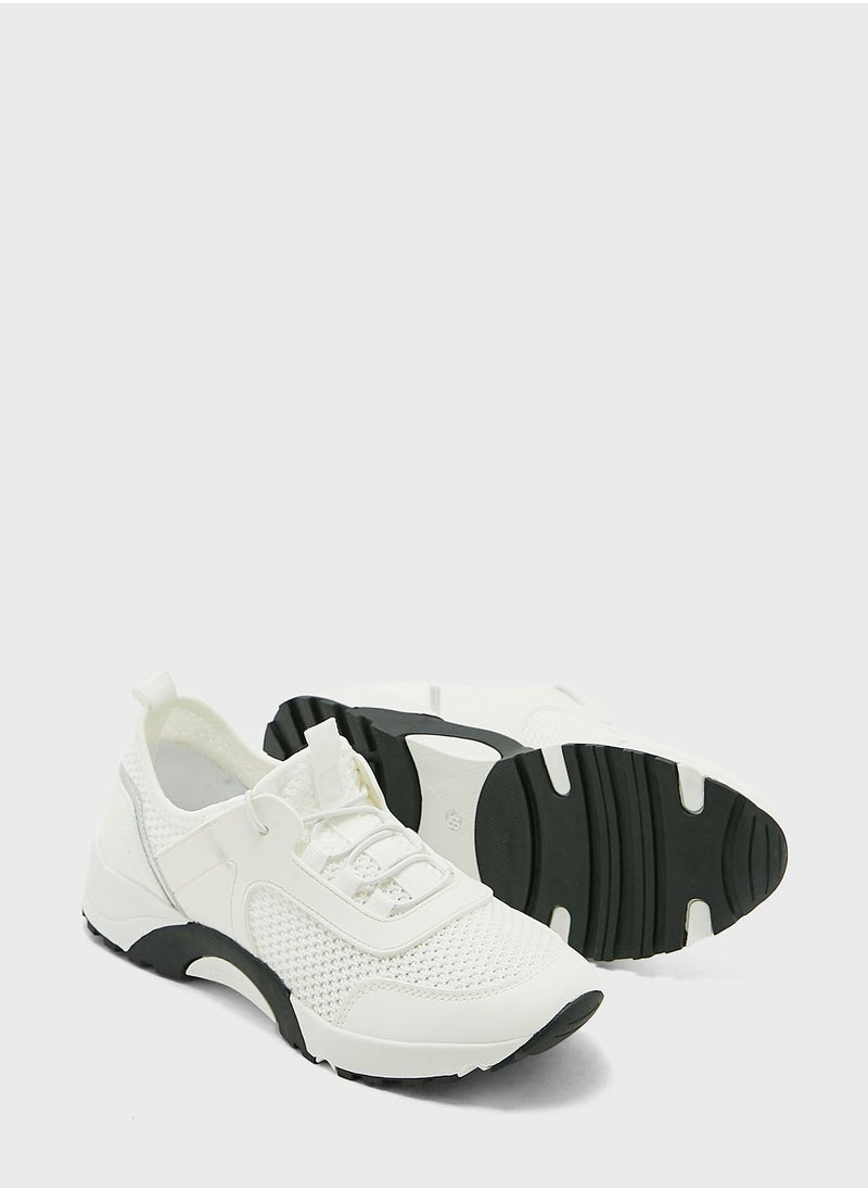 Ginger - Toggle Lace Metallic Edge Sneaker - Image 1