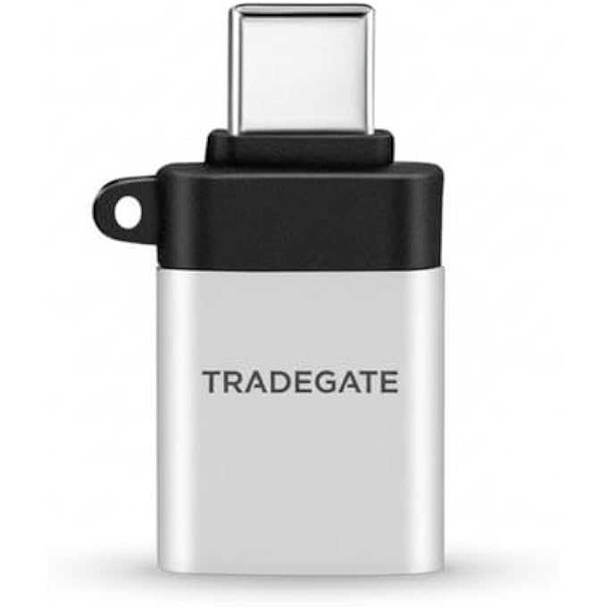 TRADEGATE محول USB نوع-C محمول، محول OTG مدمج مع حبل، دعم الشحن السريع - Image 1