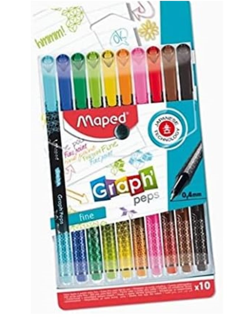 Maped Maped-Fineliner 10color-0.4mm  - Image 1