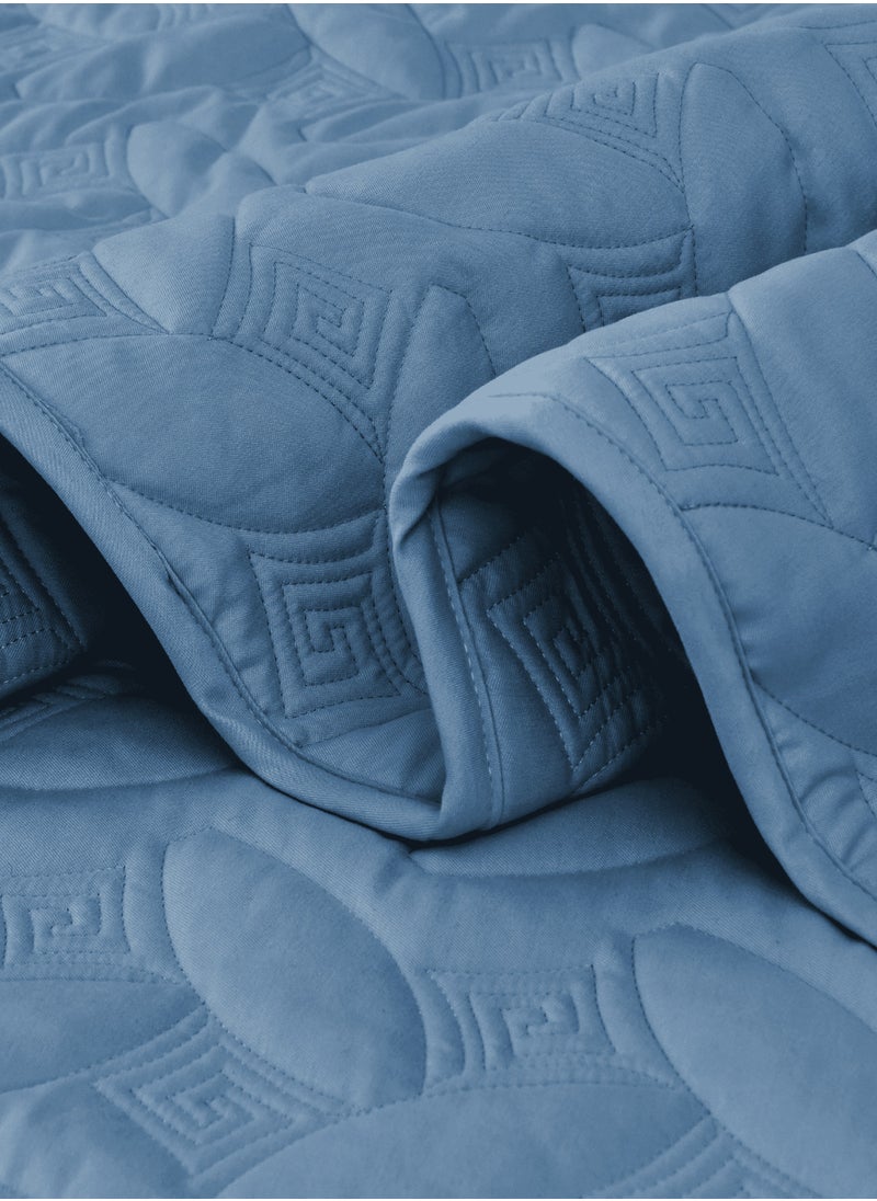 Master Home Textile - 3Piece Microfiber Bedspread Set Fits 120 x 200 cm Single Size Bed Single Size Compressed Comforter Set Elmira Series - Image 1