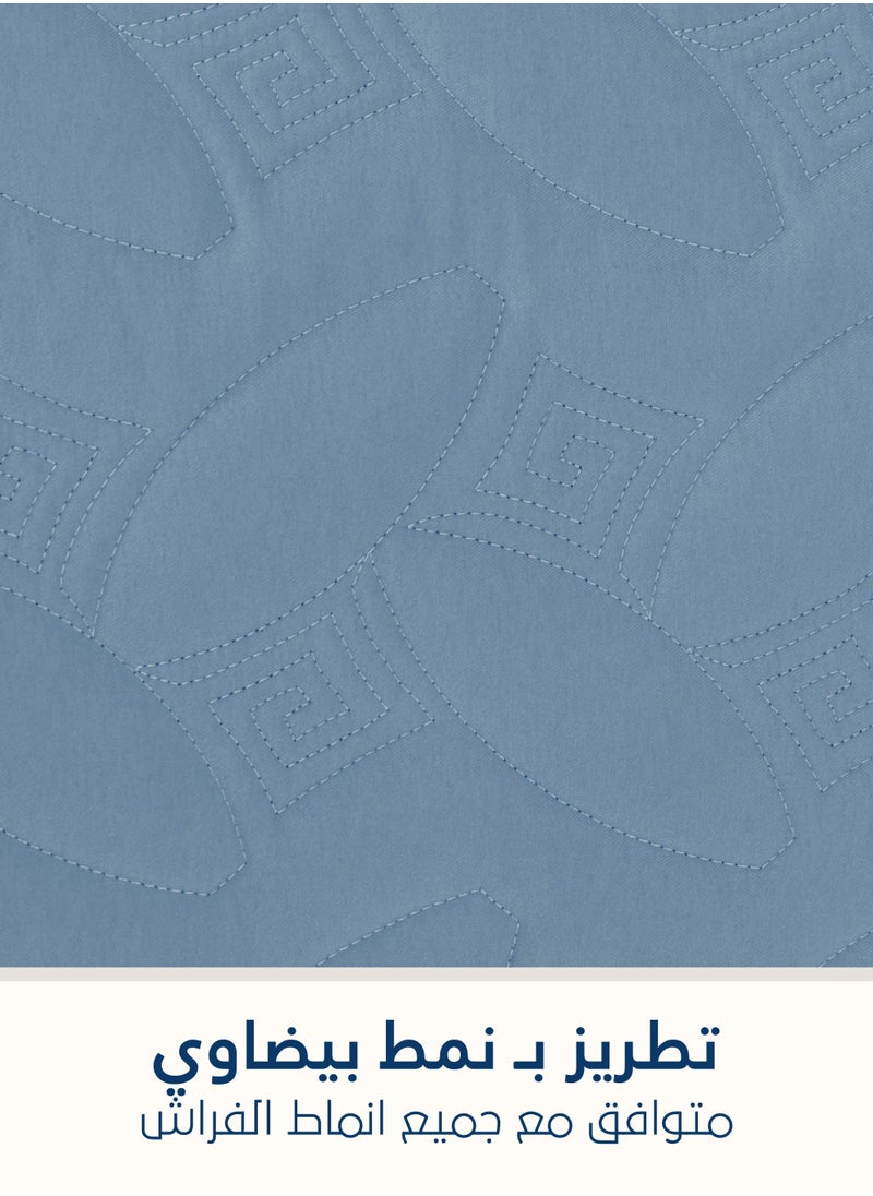Master Home Textile - 3Piece Microfiber Bedspread Set Fits 120 x 200 cm Single Size Bed Single Size Compressed Comforter Set Elmira Series - Image 1