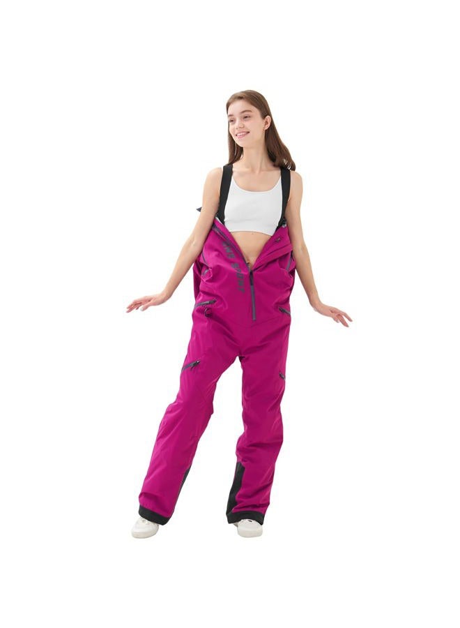 MOUS ONE Women One Pieces Ski Suits Waterproof Warm Insulated Ski Jumpsuit Removable Hood Snowsuit for Snow Sport(Purple, Medium) - Image 5