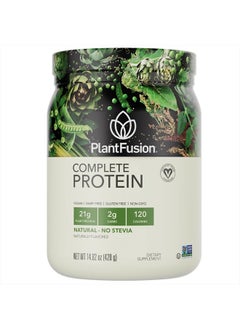 PlantFusion Complete Vegan Protein Powder - Plant Based Protein Powder With BCAAs, Digestive Enzymes and Pea Protein - Keto, Gluten Free, Non-Dairy, No Sugar, Non-GMO - Natural-No Stevia 0.93 lb  - Image 1
