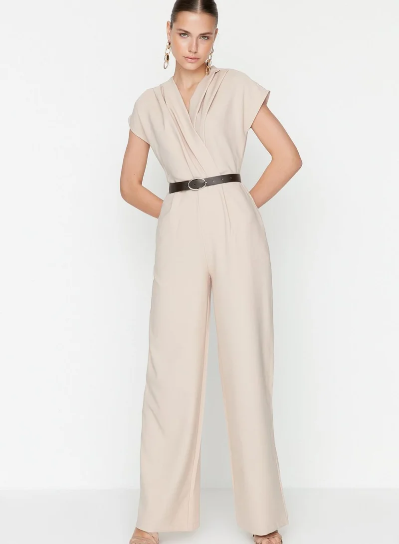 trendyol Double Breasted Wide Leg Jumpsuit