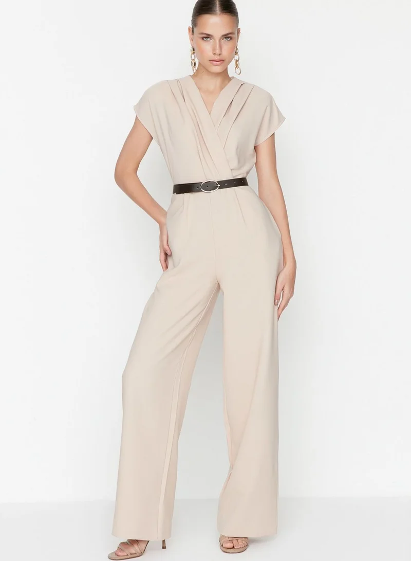 trendyol Double Breasted Wide Leg Jumpsuit