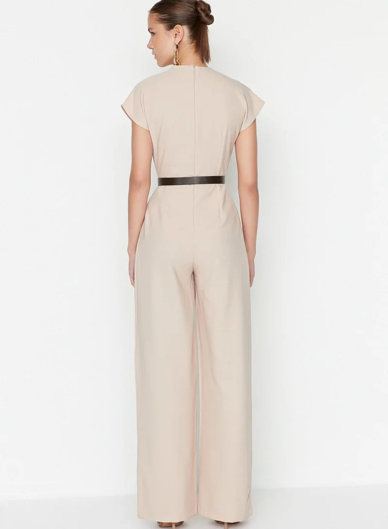 trendyol Double Breasted Wide Leg Jumpsuit