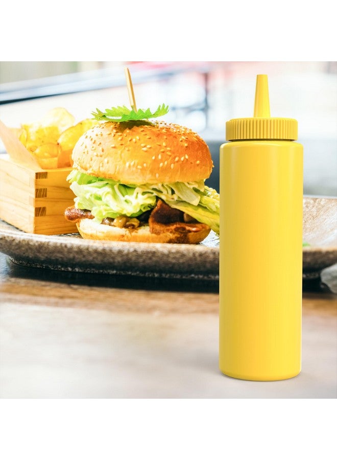 BRIGHTFROM Condiment Squeeze Bottles, Red/Yellow 8 Oz Empty Squirt Bottle With Wide Neck - Great For Ketchup, Mustard, Syrup, Sauces, Dressing, Oil, Bpa Free Plastic - 2 Pack - Image 3