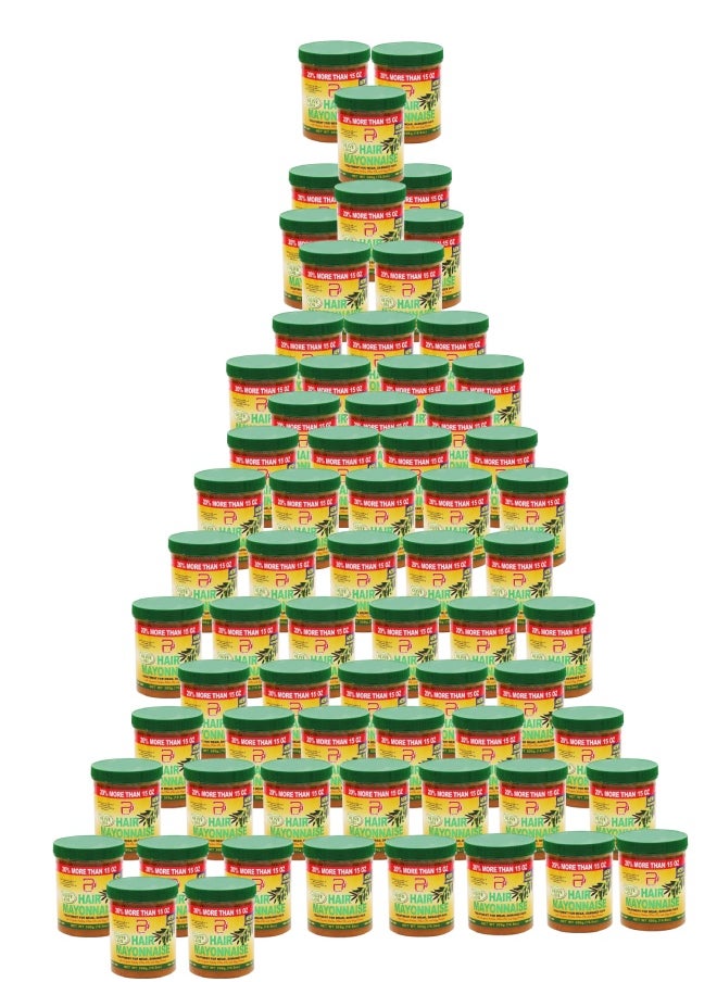 PYRON 68 Pieces Hair Mayonnaise Treatment for Weak & Damaged Hair with Olive Oil 500grams  - Image 1
