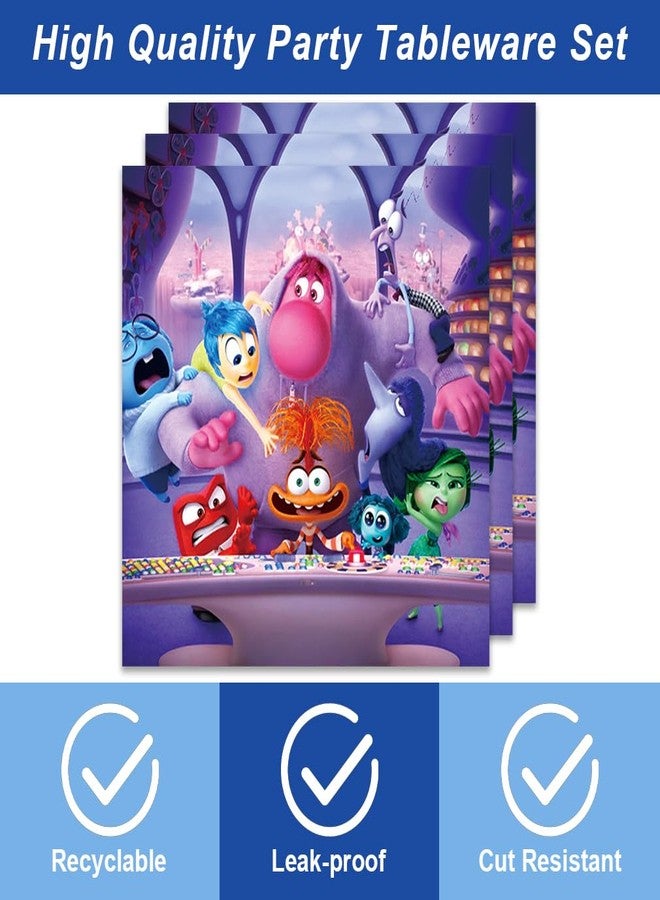 OMTO 40Pack Inside Out Birthday Party Supplies include 20 plates, 20 napkins for Inside Out Party Decoration (Napkin+Plates)AH - Image 3