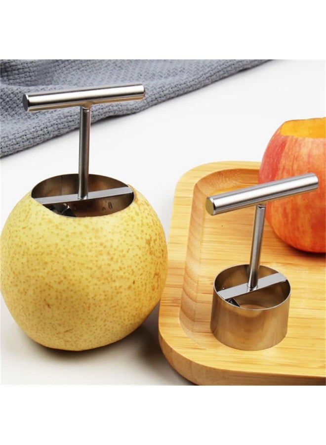 Two-piece stainless steel apple and pear corer set, fruit peeling tool, kitchen fruit coring tool set for pears, apples, and vegetables - Image 5