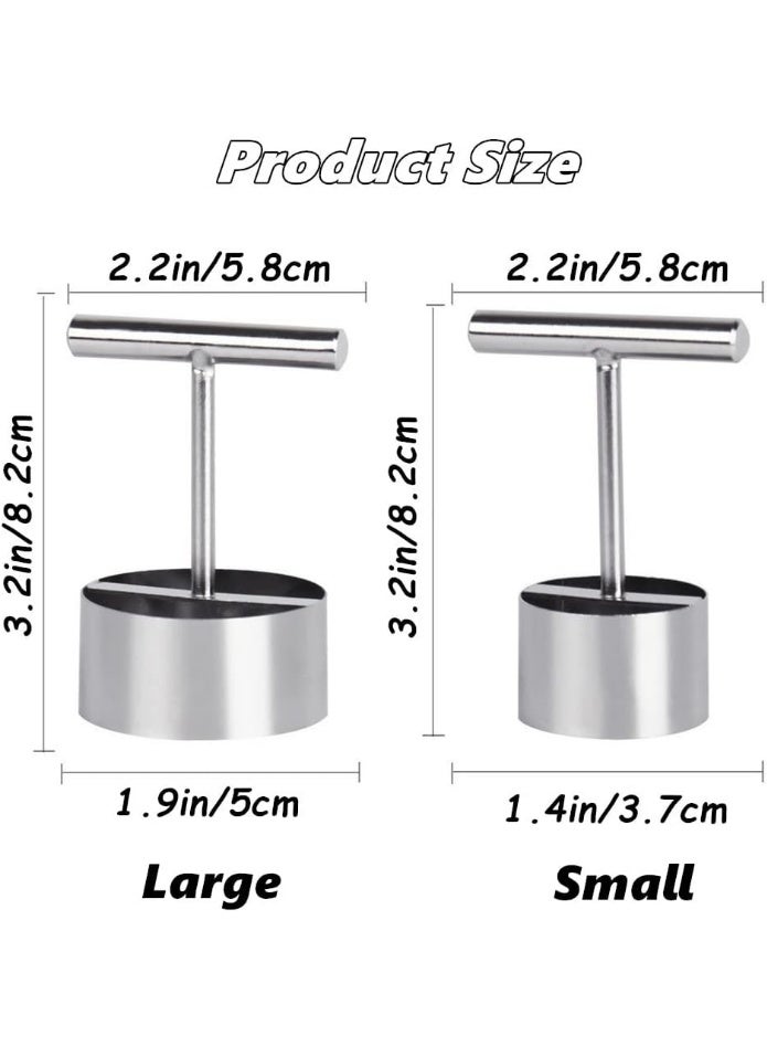 Two-piece stainless steel apple and pear corer set, fruit peeling tool, kitchen fruit coring tool set for pears, apples, and vegetables - Image 2