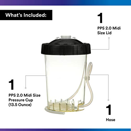 3M PPS 2.0 H/O Pressure Cup with Air Hose, 26121, Midi, 13.5 Ounces, Use with 3M Accuspray HGP Spray Gun for Thick High-Viscosity Latex Paints, Varnishes, Coatings and Primers, 1 Pack - Image 2