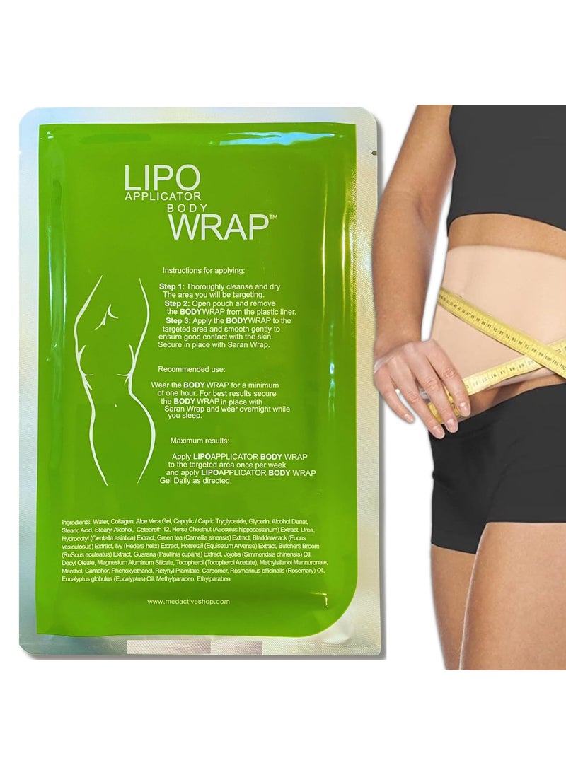 lipo applicator Ultimate Body Wrap with Guarana Green Tea and Seaweed Works for Stomach Belly Legs Arms Abdomen 6 Wraps 