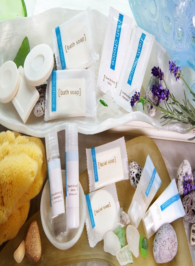 fresh choice صابون فندق بكميات كبيرة من فريش تشويس، صابون بار مغلف بشكل فردي، مستلزمات استحمام بحجم تجريبي صغير، صابون للجسم واليدين للإيجارات السياحية وحمامات ضيوف الموتيلات، 0.5 أونصة، عبوة من 100 - Image 5