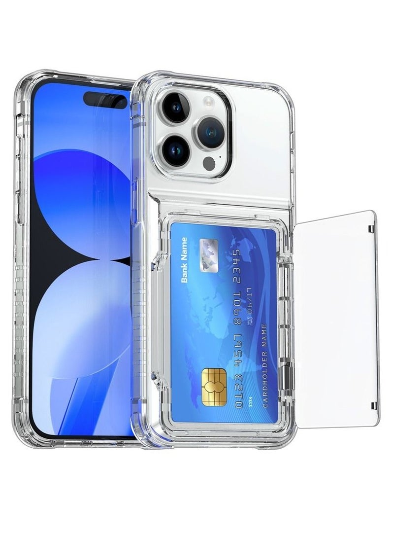 Gerenic Phone Case, Case Compatible with  iPhone 15/15Plus/15Pro/15ProMax, Phone Case with Card Holder (4 Cards)& Kickstand, Shockproof Rugged Hard Back & TPU Edge Shockproof Protective Wallet Case  - Image 3