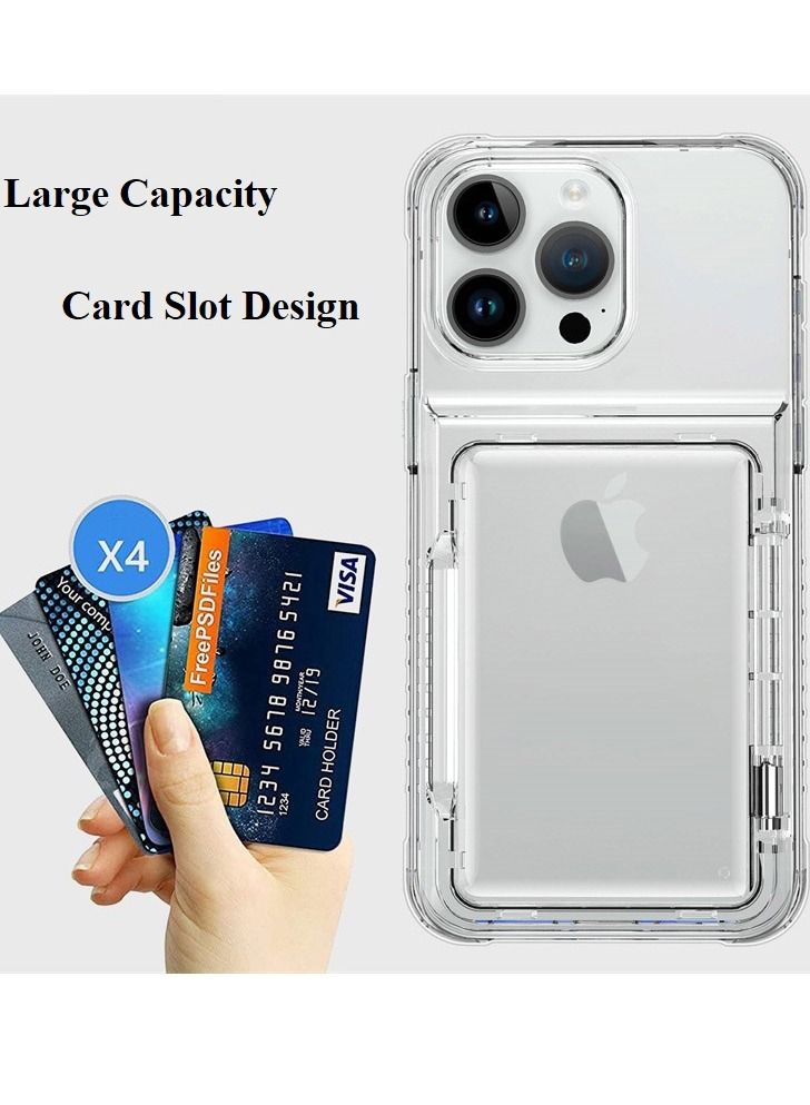 Gerenic Phone Case, Case Compatible with  iPhone 15/15Plus/15Pro/15ProMax, Phone Case with Card Holder (4 Cards)& Kickstand, Shockproof Rugged Hard Back & TPU Edge Shockproof Protective Wallet Case  - Image 2