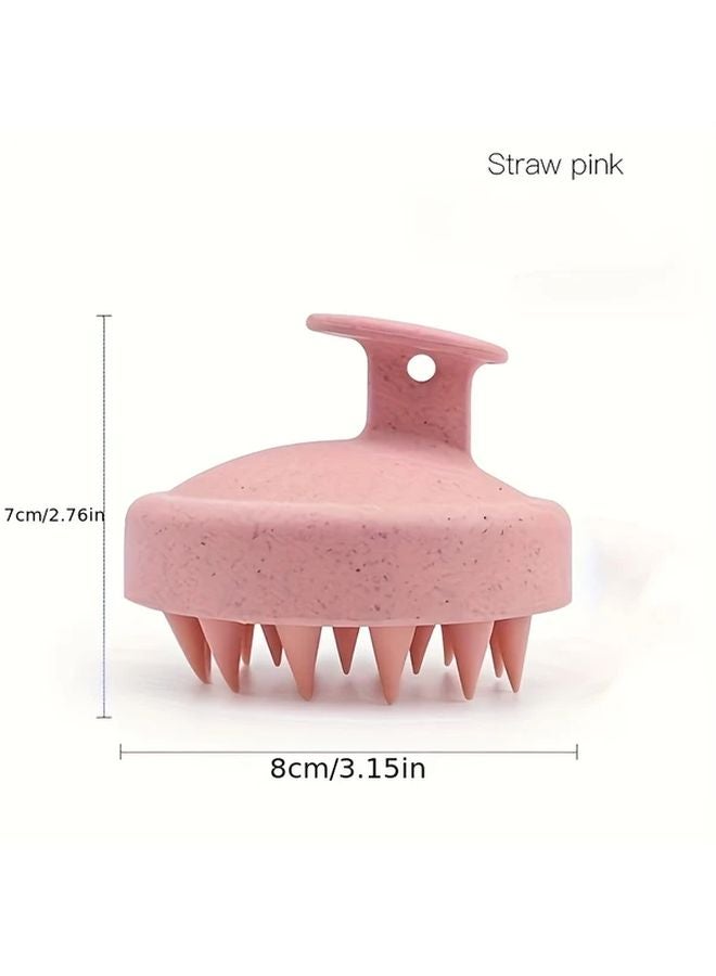 ماساج سيليكون عشوائي الألوان لفروة الرأس مع فرشاة شامبو بمقبض من ABS لتألق الشعر - Image 4