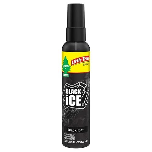 Little Trees Black Ice Spray Air Freshener 103ml | Bold Citrus & Woody Cologne Fragrance | Instant Freshness | For Car, Home & Office | Imported from USA - Image 1