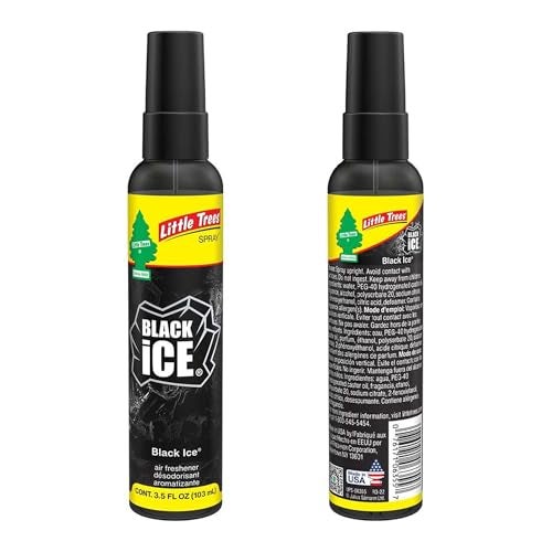 Little Trees Black Ice Spray Air Freshener 103ml | Bold Citrus & Woody Cologne Fragrance | Instant Freshness | For Car, Home & Office | Imported from USA - Image 2
