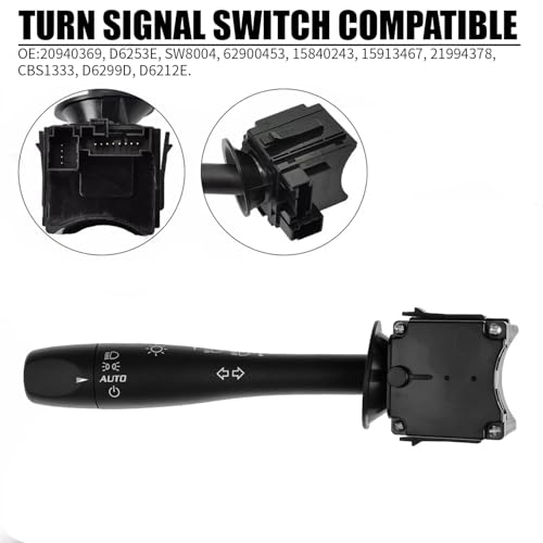 YAOPEI Turn Signal Switch For Pontiac G6 2005-2011, Saturn Aura 2007-2009, Chevy Malibu 2004 2005 2006 2007 2008 2009 2010 2011 2012 Headlamp Dimmer Switch Blinker Lever Replace 20940369 D6253E SW8004 D6212E - Image 2