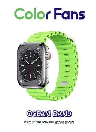 Soft Silicone Ocean Sports Strap Compatible Apple Watch 41mm 40mm 38mm for Men Women, Adjustible Watch Band for Apple Watch SE/Series 9/8/7/6/5/4/3/2/1 - Apple Green - pzsku/Z45D5FF3E3C0C773B16FDZ/45/_/1701181335/1adc7a28-f74c-4cd3-b9d6-d0da07555837
