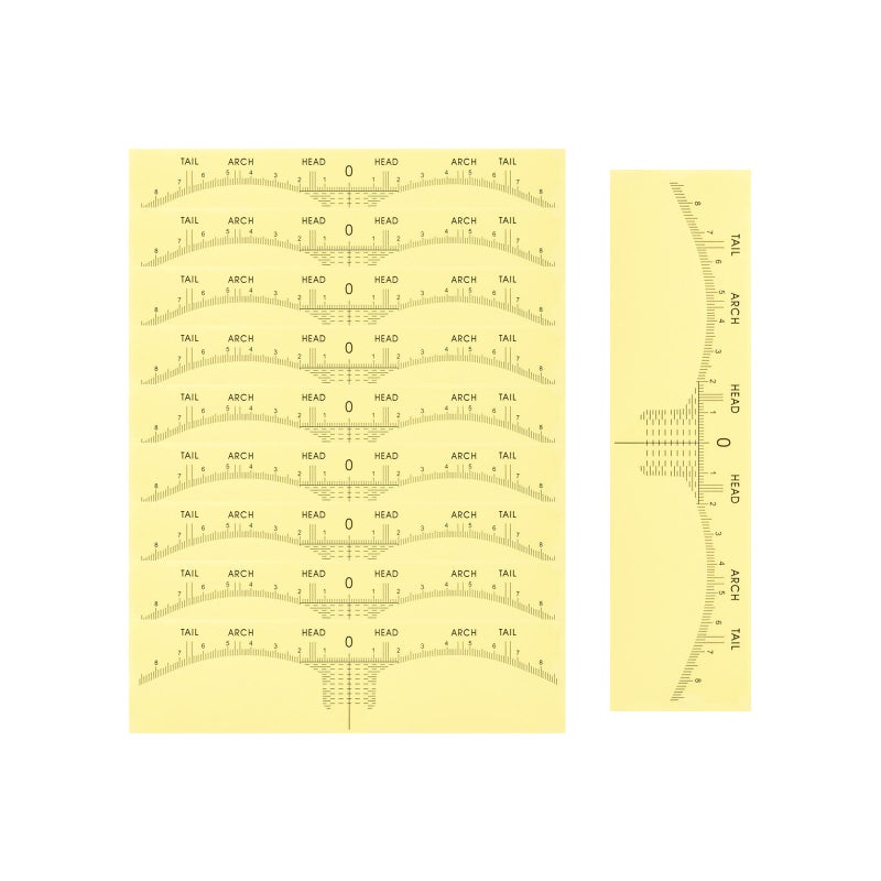 10PCS Eyebrow Ruler Sticker Disposable Eyebrow Stencil Microblading Ruler Eyebrow Shape Kit for Microblading Supplies - Image 1