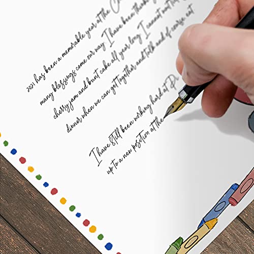 Canopy Street Teacher Letterhead / 50 Sheets 8.5" x 11" Whimsical Classroom Design/Colorful School Supplies Illustration/Back To School Paper - Image 3