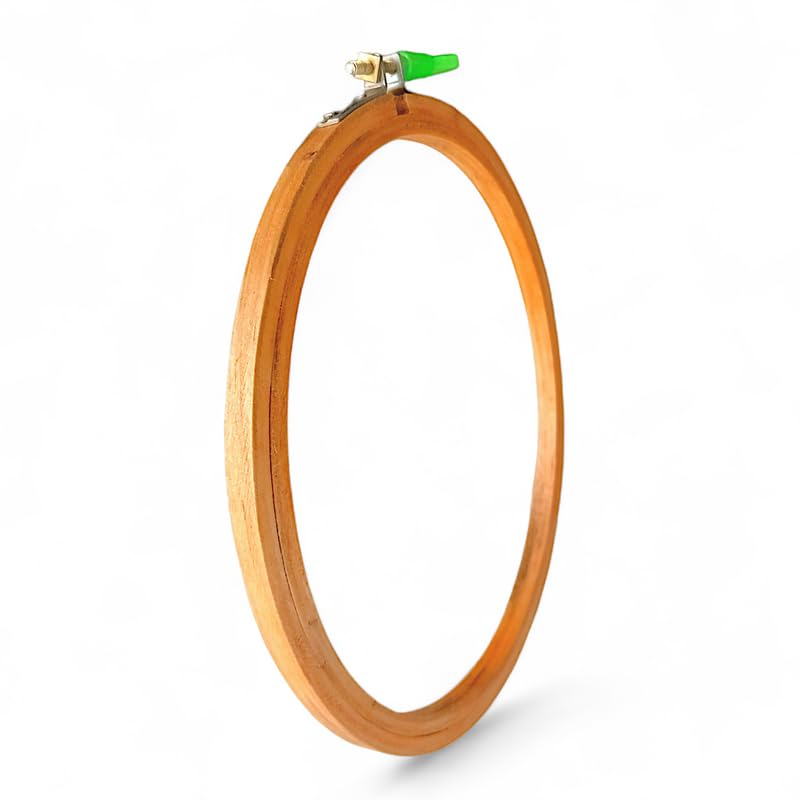 ADW CRAFT'S 8 INCH Embroidery Wooden Hoop(3 PLY, Pack of 6),Wooden Hoop Ring for Embroidery Kit,Wooden Embroidery Hoop Ring Frame,Wooden Frames for Craft Hoop Frame,Mini Wooden Hoop,Hand Embroidery Frame Wooden  - Image 5